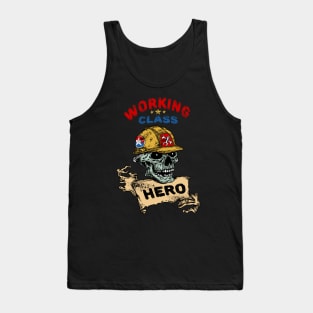 Working Class Hero-Skull-Humor Tank Top